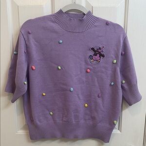 Disney Lavender Sweater with Multicolor Details